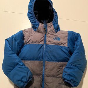 The North Face Boys’ Reversible Puffer Coat - Blue & Gray/Navy Blue– Size 4T